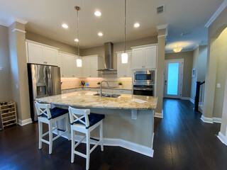 A nicely decorated cozy kitchen