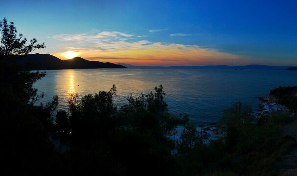 sunset over the sea