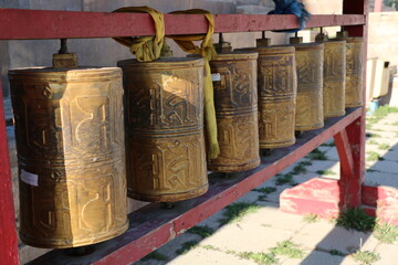 Buddhist temple in Mongolia. Altar to spirits.