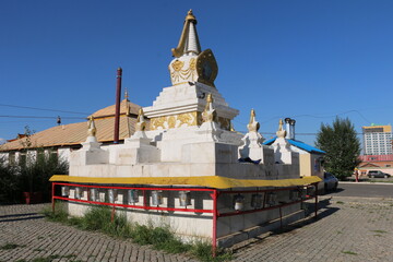 Buddhist temple in Mongolia. Altar to spirits.