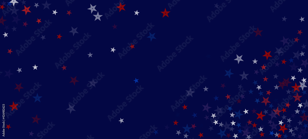 Poster National American Stars Vector Background. USA 11th of November Labor Veteran's Memorial President's 4th of July Independence Day