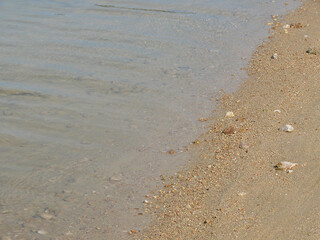 Prise de vue de sable en bord de mer
