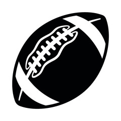 American football super bowl ball silhouette vector illustration isolated on white background. Ideal for logo design, sticker, decal and any kind of decoration.