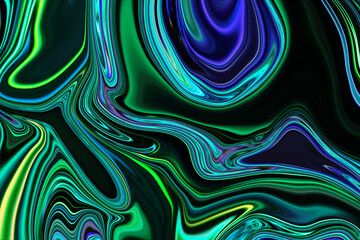 Neon Green/Purple/Blue, Abstract, Digital/Graphic Design