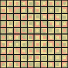 Abstract Geometric Pattern generative computational art illustration