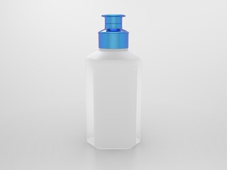 bottle of disinfectant isolated on white