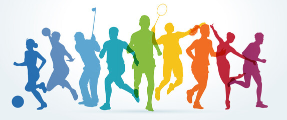 Color sport background. Football, basketball,golf, tennis © Julien Eichinger