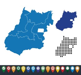 Set maps of Goias state
