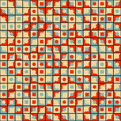 Abstract Geometric Pattern generative computational art illustration