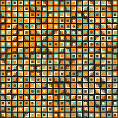 Abstract Geometric Pattern generative computational art illustration