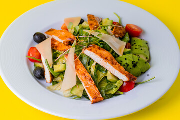 Food, burgers, salats, new and yellow