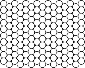 Naklejka premium Patrón de dodecágonos negros creando un entramado sobre fondo blanco