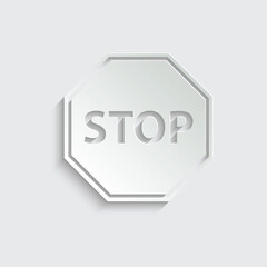 paper stop icon stop vector sign