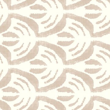 
Minimal ecru jute shell texture pattern. Two tone washed out beach decor background. Modern rustic brown sand color design. Seamless burlap seashell effect pattern for shabby chic coastal living. 