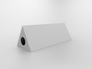 Fototapeta premium 3D Packaging Triangle Blank Box Mockup