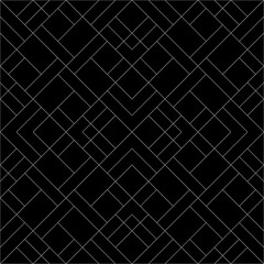 Geometric of  diagonal tile pattern. Design mondrian style white on black background. Design print for illustration, texture, textile, wallpaper, background.
