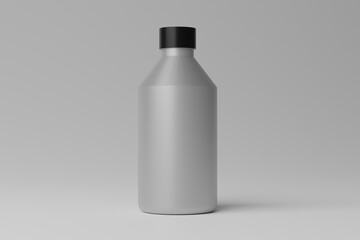 3D Illustration. Blank Bottle Mockup