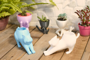Macetas impresas en 3d para decoracion