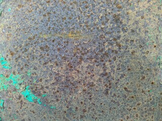 rusty and old metal coating of different colors from metal corrosion