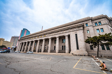 Obraz premium Historic building, the former site of the Central Bank of the Puppet Manchukuo, Changchun, China