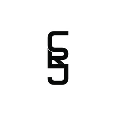 crj letter original monogram logo design