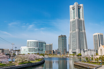 Fototapeta na wymiar Yokohama Minato Mirai 21 in Yokohama, Japan.