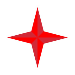 Obraz premium glossy star icon on white background. flat style. red colors star icon for your web site design, logo, app, UI. shiny star symbol. star sign.