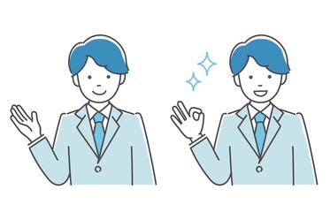 ビジネスマンのシンプルなイラスト