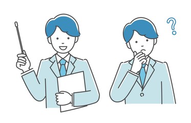 ビジネスマンのシンプルなイラスト