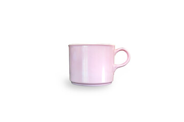 Empty purple mug isolated on white background