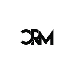 crm letter original monogram logo design