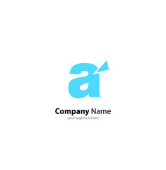 The simple luxury logo of letter a with white background