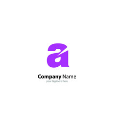 The simple luxury logo of letter a with white background