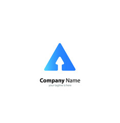 The simple luxury logo of letter a with white background