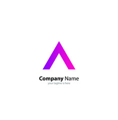 The simple luxury logo of letter a with white background
