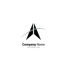 Fototapeta premium The simple luxury logo of letter a with white background