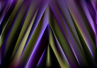 Fototapeta na wymiar Abstract Shiny Black Purple and Green Arrow Background