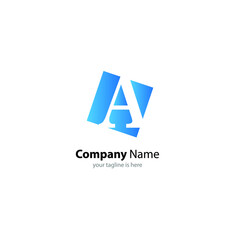 letter A elegant logo Concept, minimalist style