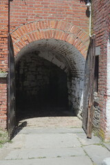 Colonial Wrought Iron Gated Brick Archway