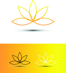 set of leaves, leaf logo with luxury design