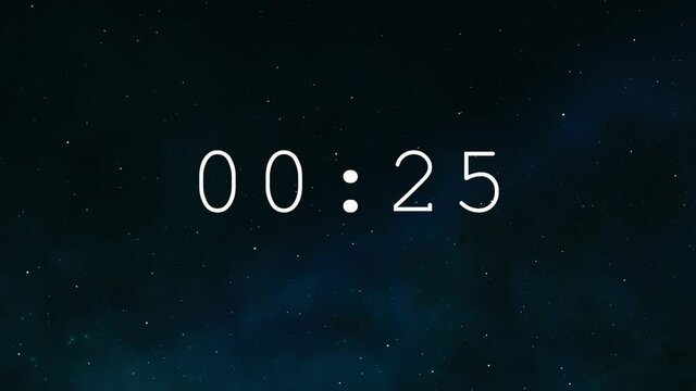 30 seconds countdown with stars background