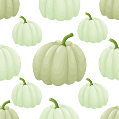 Seamless pattern with pumpkins.