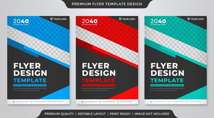 corporate flyer template design premium vector
