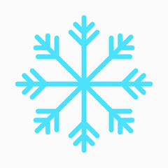 Snowflake vector icon. Christmas winter theme.