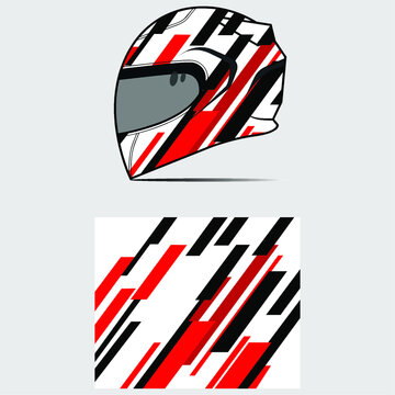 Racing helmet wrap illustration Premium Vector
