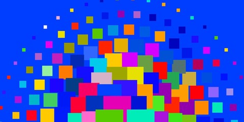 Light Multicolor vector background with rectangles.