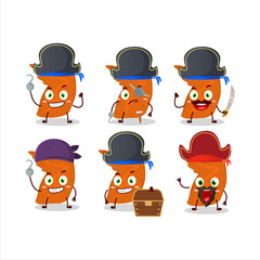 Cartoon character of chicken wings with various pirates emoticons