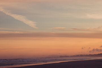 Paisagem de uma praia de Floripa.