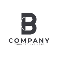 Creative Abstract Initial Letter B Logo Modern and Elegant. Black Geometric Shape Arrow Style. Usable for Business and Branding Logos. Flat Vector Logo Design Ideas Template Element. Eps10 Vector