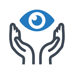 Eye care icon, vector & glyph